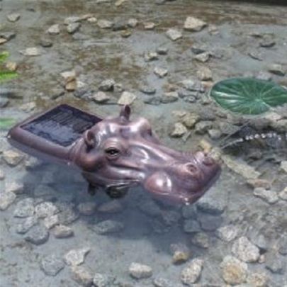 Floating Solar Hippo Water Feature