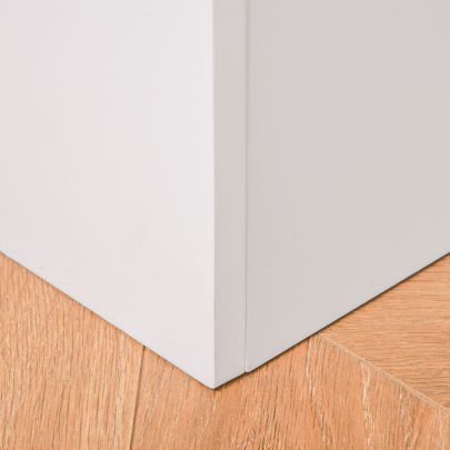 HOMCOM Wooden Kids Toy Box Children Storage Chest Organiser Book Slot Safety Hinge Playroom Furniture White