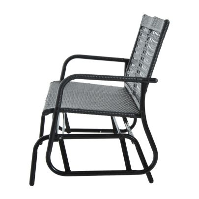  2-Seater Wicker  Bench 76L×120W×90H cm-Black