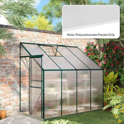 Outsunny 14 Pieces Polycarbonate Sheets, 121 x 61 x 0.4cm Twin Wall Plastic Roofing Sheets, 10m? Replacement Greenhouse Panels, Waterproof and UV Protection, Clear