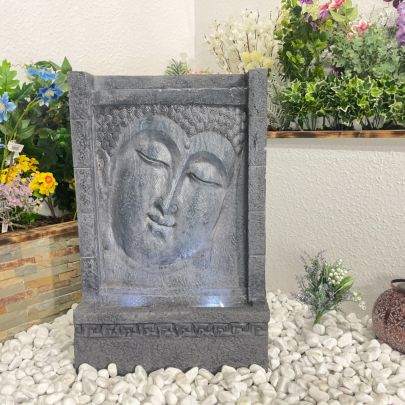 Buddha Wall Oriental Solar Water Feature