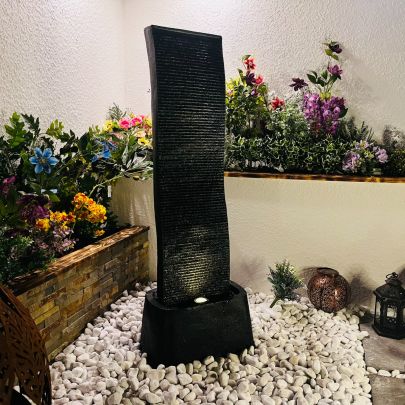 Noir Cascade Oriental Solar Water Feature