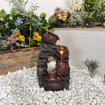 Copper Dale Falls Traditional Solar Water Feature