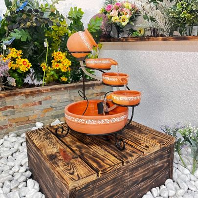 Teracotta Traditional Solar Water Feature