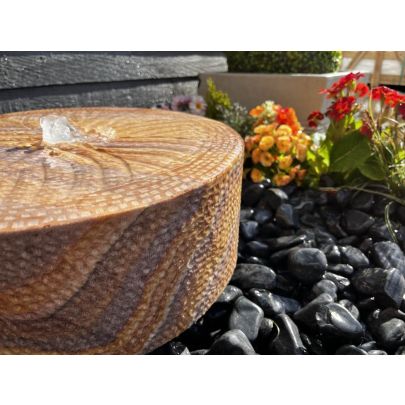 Rainbow Sandstone Mill Wheel 38cm Natural Stone Solar Water Feature