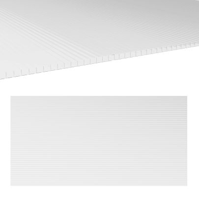 Outsunny 14 Pieces Polycarbonate Sheets, 121 x 61 x 0.4cm Twin Wall Plastic Roofing Sheets, 10m? Replacement Greenhouse Panels, Waterproof and UV Protection, Clear