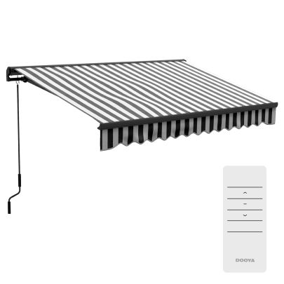 Outsunny 3 x 2m Aluminium Frame Electric Awning, with Remote Grey White