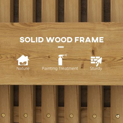 Outsunny Set of 2 Wall mounted Wooden Garden Planters with Trellis, Drainage Holes and Movable Planter Boxes, Wall Raised Garden Bed for Patio, Carbonised