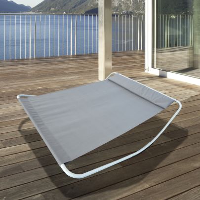 Outdoor Double Rocking Bed Hammock Grey
