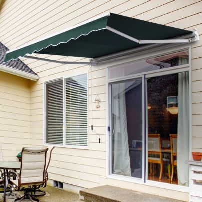 Manual Retractable Awning 3.5x2.5 m Green