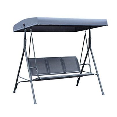 3 Seater Garden Swing Chair size 178x111x155cm Grey