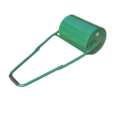 30cm Metal Water & Sand Filled Heavy Duty Garden Lawn Roller Green