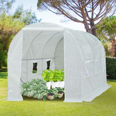 4.5Lx2Wx2H m Walk in Greenhouse White