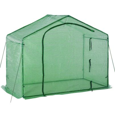 3.4x5.9ft Walk In Greenhouse Outdoor Garden Plant Shelter Inc Steel Frame Window