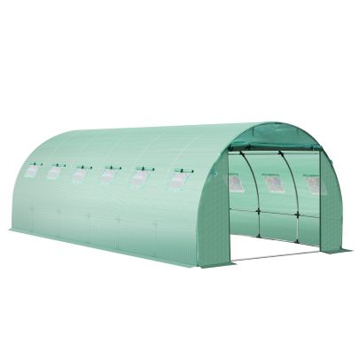 20x10ft Greenhouse Replacement Cover for Tunnel Walk in Greenhouse Inc Windows Door