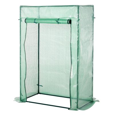 100 x 50 x 150cm Greenhouse PE Cover with Zipper Roll up Door Outdoor Green
