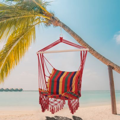 Hammock Chair 100Lx60Wx100H cm Cotton & Polyester Multicolour
