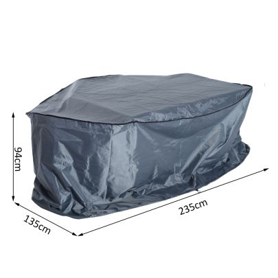 235Lx135Wx94H cm 2 3 Seater Sofa Waterproof Furniture Cover Grey