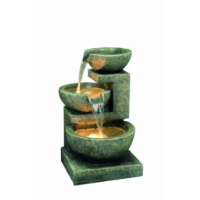 Medium Granite 3 Bowl Modern Water Feature