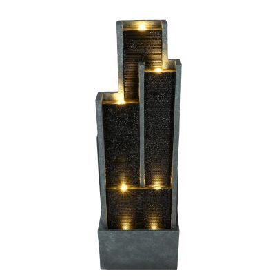 Campsie Rippled Columns Solar Water Features