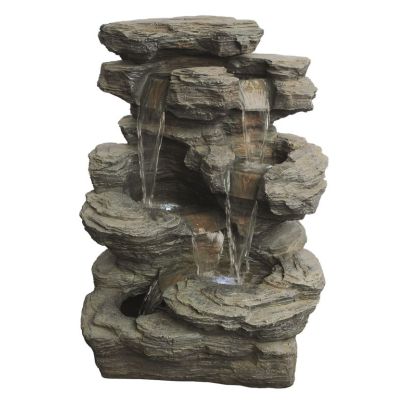 Rock Creek Slate Falls Rock Effect Solar Water Feature