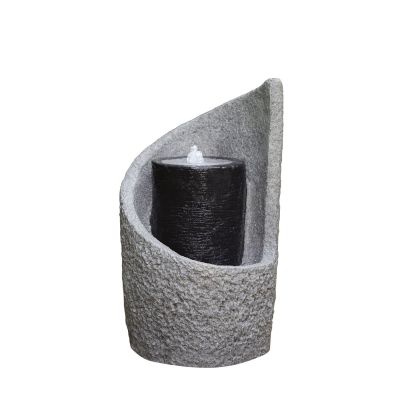 Hawick Rippled Column Contemporary Solar Water Feature