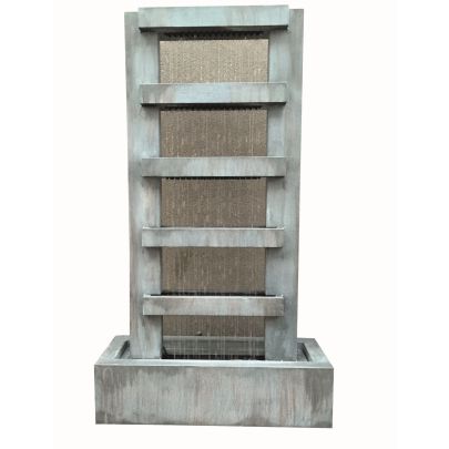 Savona Zinc Metal Rain Effect Modern Metal Water Feature