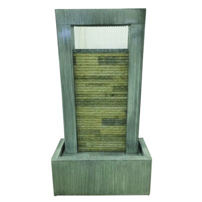Monza Zinc Metal Modern Metal Solar Water Feature