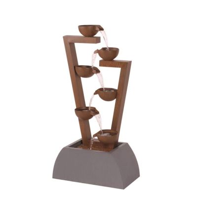 Arpino Zinc Metal Modern Metal Solar Water Feature