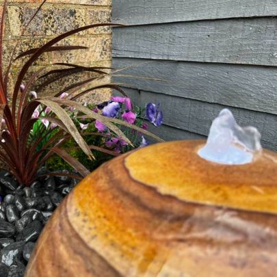 Sandstone Sphere 30cm Natural Stone Solar Water Feature