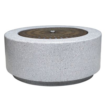 Ivyline Solis Terrazzo & Brass Modern Metal Water Feature