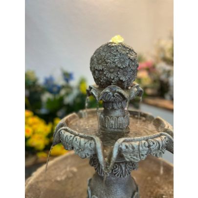 Ornate Bird Bath Traditional Solar Water Feature