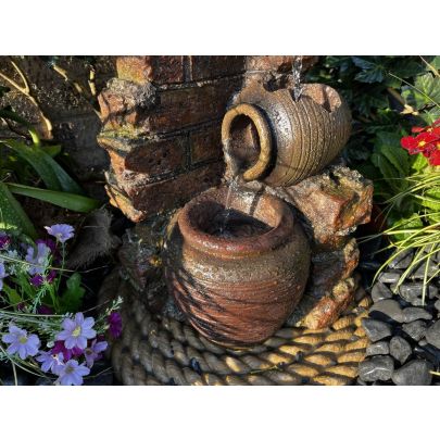 Compact Moroccan Pots Traditional Water Feature