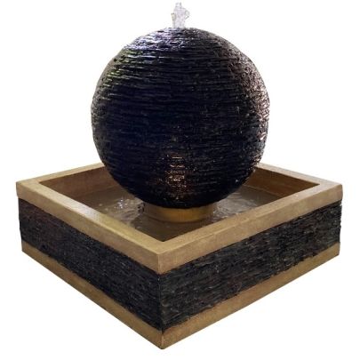 Earth Stone Oriental Solar Water Feature