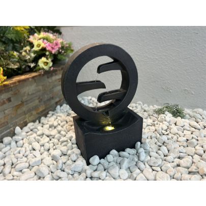 Lunar Flow Modern Solar Water Feature