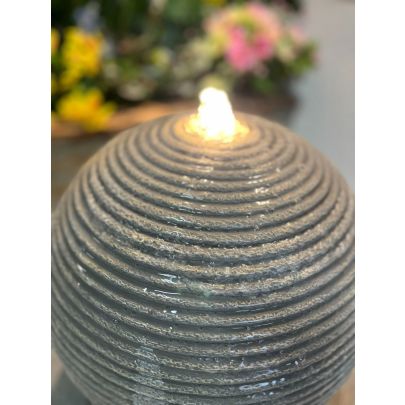 Radiant Sphere Modern Solar Water Feature