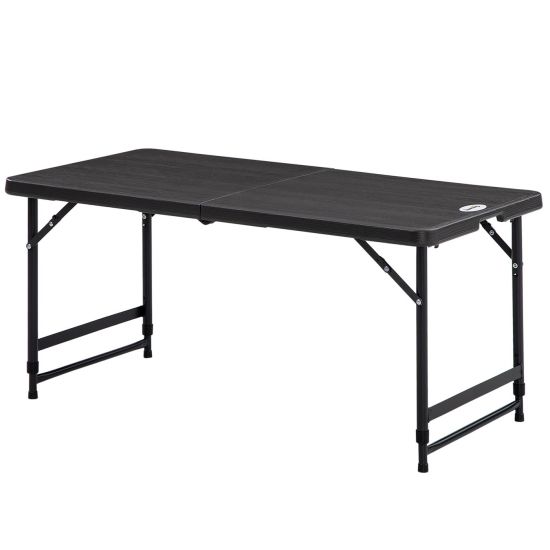 Buy Outsunny Foldable Patio Dining Table for 4, Height Adjustable ...