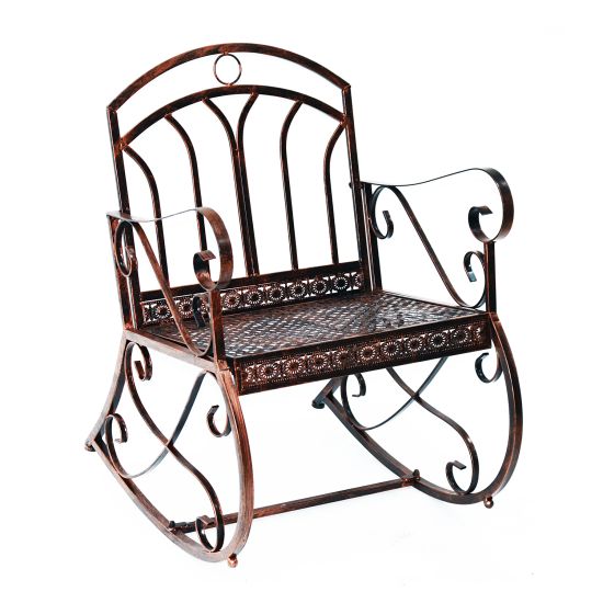 Add Iron Rack Rocking Chair Buy Iron Rocking Chair Bronze by MH Star | OutSunny | Outdoor Living UK