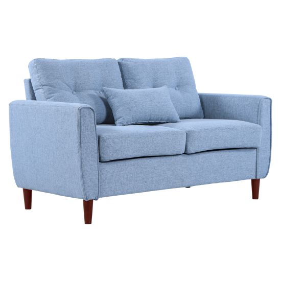 Buy HOMCOM 2 Seater Sofa Double Sofa Loveseat Fabric Wooden Legs Tufted ...