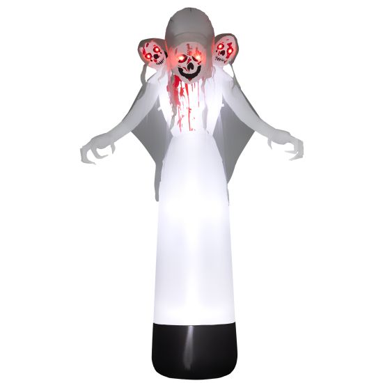 Buy Outsunny 8.9ft Inflatable Three Headed Ghost Halloween Inflatable ...