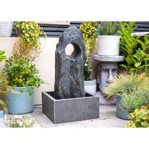 Cambrian Monolith with Lights Rock Effect Solar Water Feature