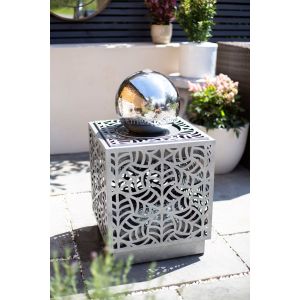 Rene Cascade with Lights Modern Metal Water Feature