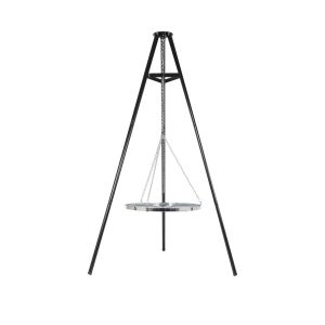 Tripod With Hanging Grill Wood Burner