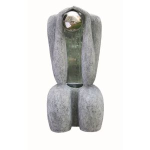 Granite Sitting Man 1 S/S Sphere Contemporary Water Feature