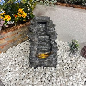 Mini Rock Cascade Rock Effect Solar Water Feature
