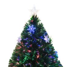  3ft 90cm Green Fibre Optic Artificial Christmas Tree W/ Snowflakes Lights
