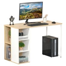  Home Office Computer Desk w/ Storage Shelves Writing Table Workstation Oak Tone