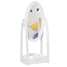  Free Standing Kids' Dressing Mirror with storage For 3- 8 Years Old White