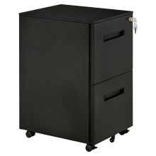 Vinsetto Mobile File Cabinet Home Filing Furniture with Adjustable Partition and Lock