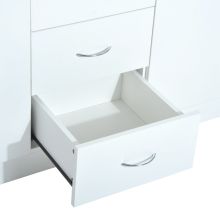  120Wx40Dx90H cm Drawer Cabinet-White